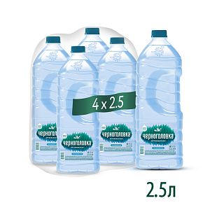 Вода питьевая артезианская ЧЕРНОГОЛОВКА 2,5 л, без газа, ПЭТ